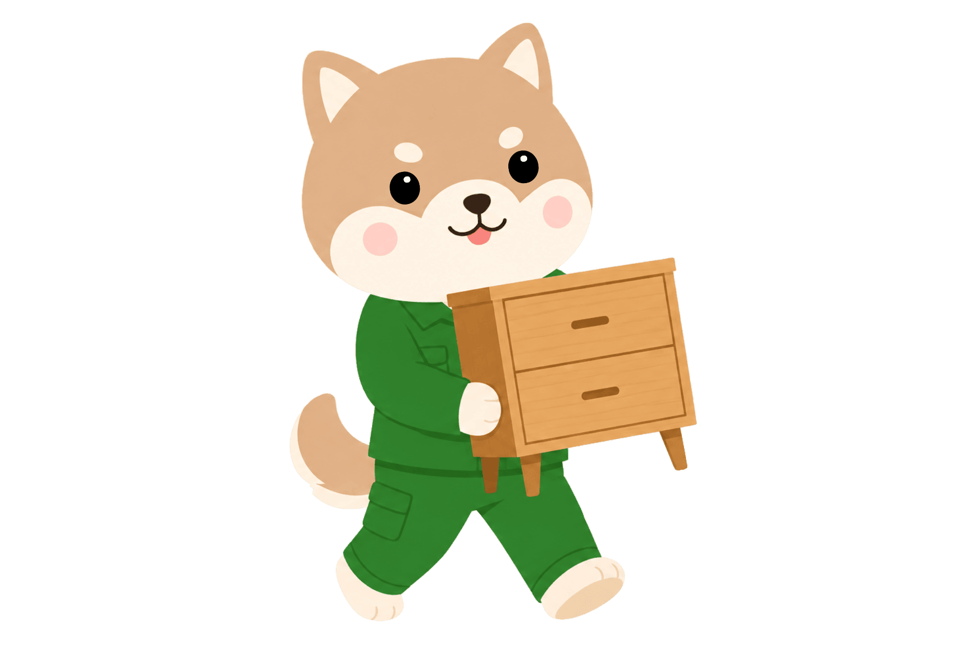家具を運び出すスタッフ