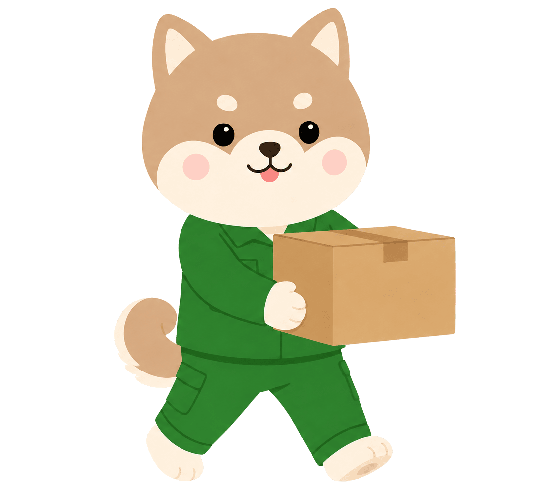 荷物を運ぶスタッフ