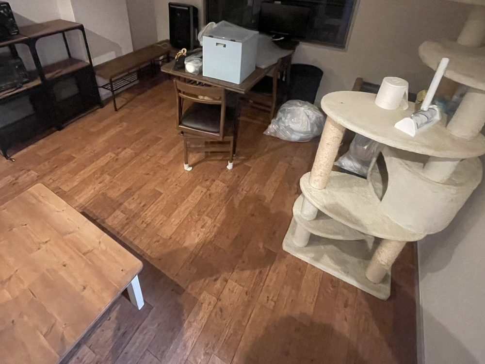 1LDKのお住まいから回収したレンジ台とオーブンレンジなどの不用品